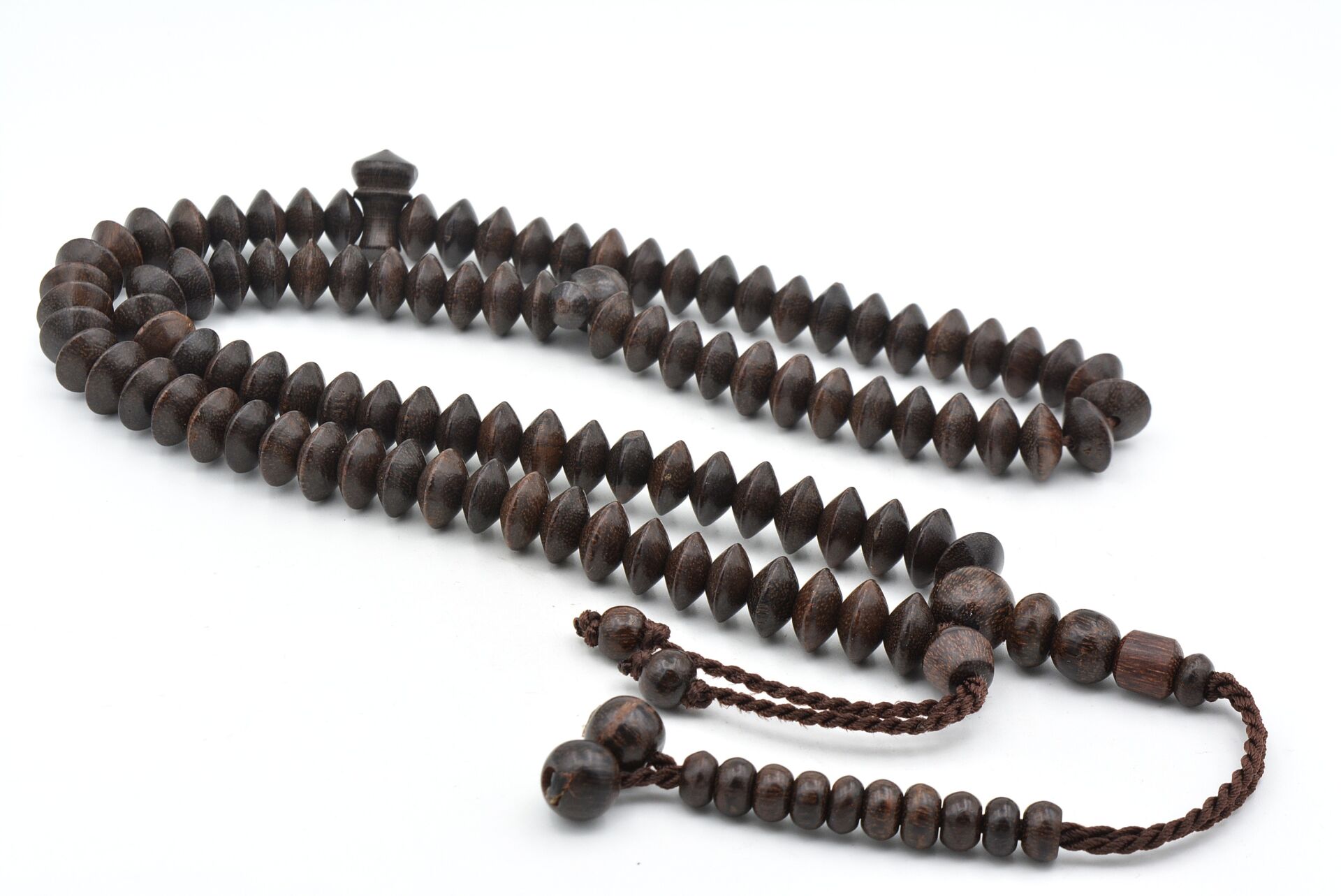 Usta İşi Tekerlek Kesim 99 luk Demirhindi Ağacı Zikir Tesbihi