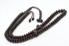 Usta İşi Tekerlek Kesim 99 luk Demirhindi Ağacı Zikir Tesbihi