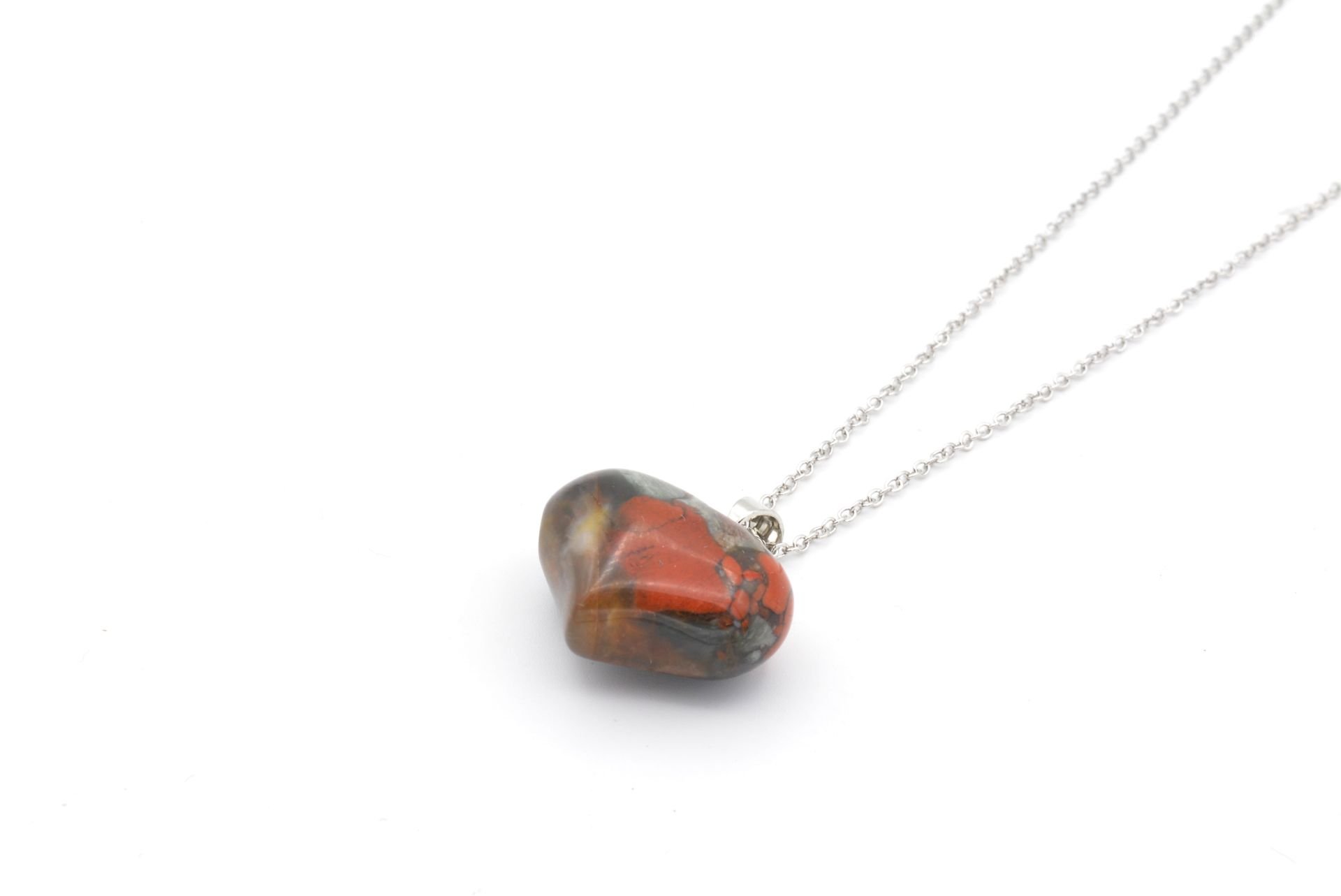 HAKİKİ KALP ŞEKLİNDE DOĞAL JASPER KOLYE UCU 1.KALİTE 001