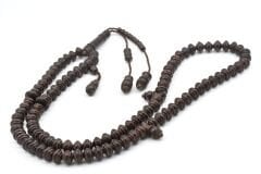 Usta İşi Tekerlek Kesim İri Boy 99 luk Demirhindi Ağacı Zikir Tesbihi