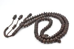 Usta İşi Tekerlek Kesim İri Boy 99 luk Demirhindi Ağacı Zikir Tesbihi