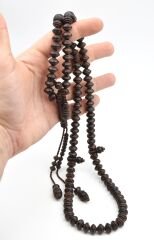 Usta İşi Tekerlek Kesim İri Boy 99 luk Demirhindi Ağacı Zikir Tesbihi