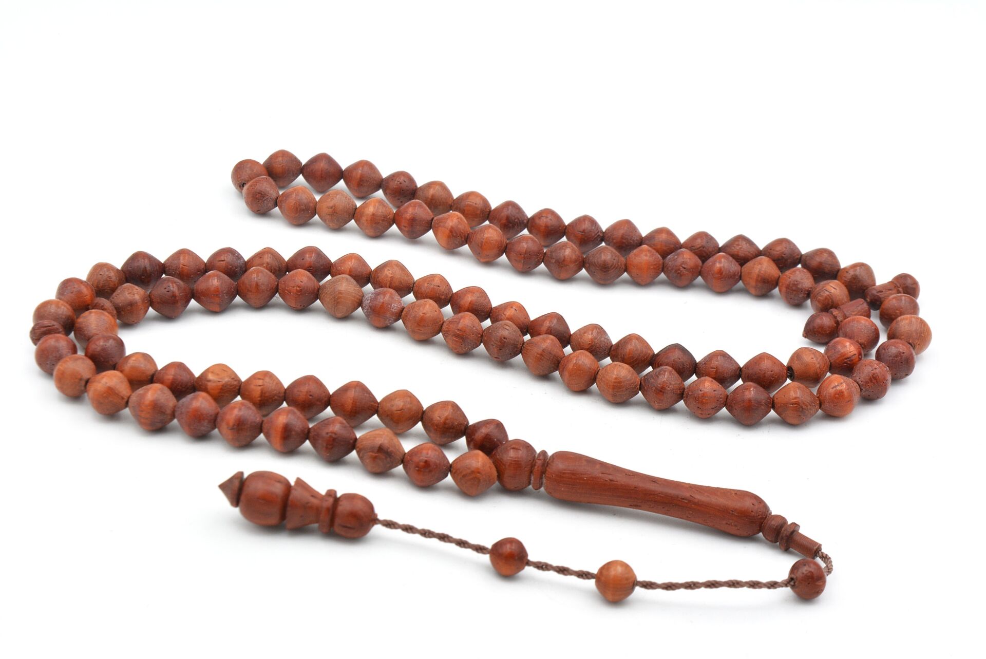 Usta İşi Sistemli Sığırcık Kesim 99 luk Gül Ağacı Tesbih 7 Mm