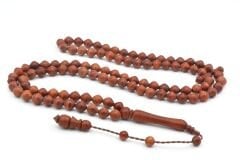 Usta İşi Sistemli Sığırcık Kesim 99 luk Gül Ağacı Tesbih 7 Mm