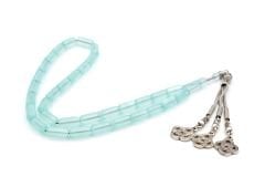 Usta Işçilikli A Kalite Kapsül Kesim Açık Mavi Uçak Camı Tesbih 003