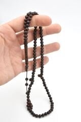 Usta İşi Sistemli Küre Kesim 99 luk Venge Ağacı Tesbih 6 Mm