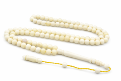 Usta İşi Sistemli Küre Kesim 99 luk Balina Kemiği Tesbih 6 Mm