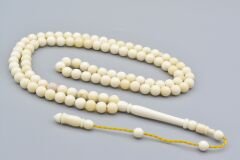 Usta İşi Sistemli Küre Kesim 99 luk Balina Kemiği Tesbih 6 Mm