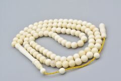 Usta İşi Sistemli Küre Kesim 99 luk Balina Kemiği Tesbih 6 Mm