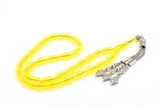 Usta Işçilikli A Kalite Kapsül Kesim Sarı Uçak Camı Tesbih 008