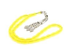 Usta Işçilikli A Kalite Kapsül Kesim Sarı Uçak Camı Tesbih 008