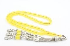 Usta Işçilikli A Kalite Kapsül Kesim Sarı Uçak Camı Tesbih 008