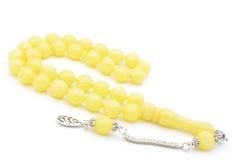 Gümüş Kaplama Kamçılı Sığırcık Kesim Beyrut Damla Kehribar Tesbih 10 Mm