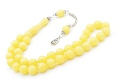 Gümüş Kaplama Kamçılı Sığırcık Kesim Beyrut Damla Kehribar Tesbih 10 Mm