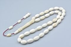 Usta İşi Sistemli Arpa Kesim İri Boy Balina Kemiği Tesbih