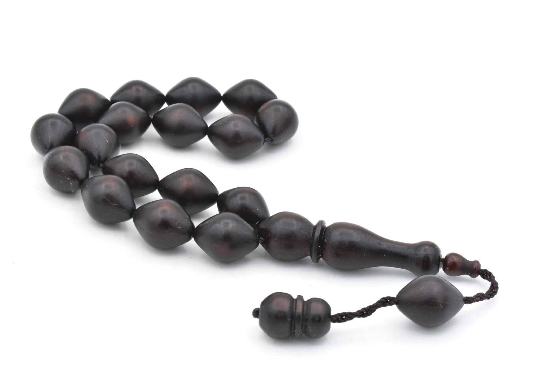 USTA İŞİ SİSTEMLİ SİYAH FİBER MASKOT TESBİH İRİ BOY