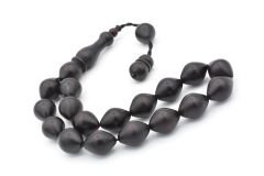 USTA İŞİ SİSTEMLİ SİYAH FİBER MASKOT TESBİH İRİ BOY