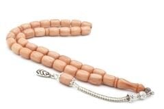 Gümüş Kaplama Kamçılı Kapsül Kesim İri Boy Beyaz Katalin Tesbih