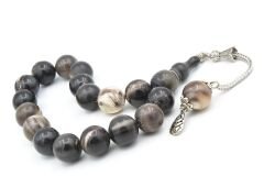 Kamçılı Küre Kesim İri Boy Bufalo Boynuzu Efe Maskot Tesbih 16 Mm