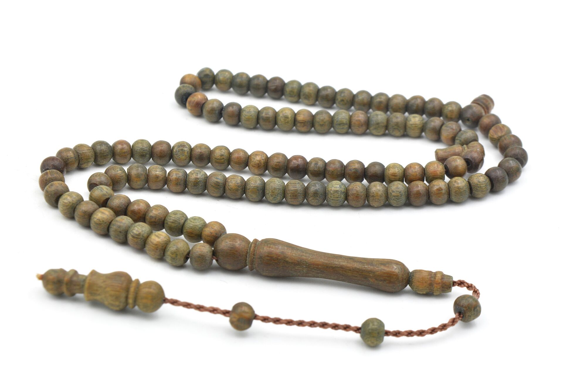 Sistemli Küre Kesim 99 luk Yeşil Pelesenk Ağacı Tesbih 5 Mm