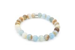 Hakiki Doğal Mavi Kalsit Taşı Bileklik 8 Mm
