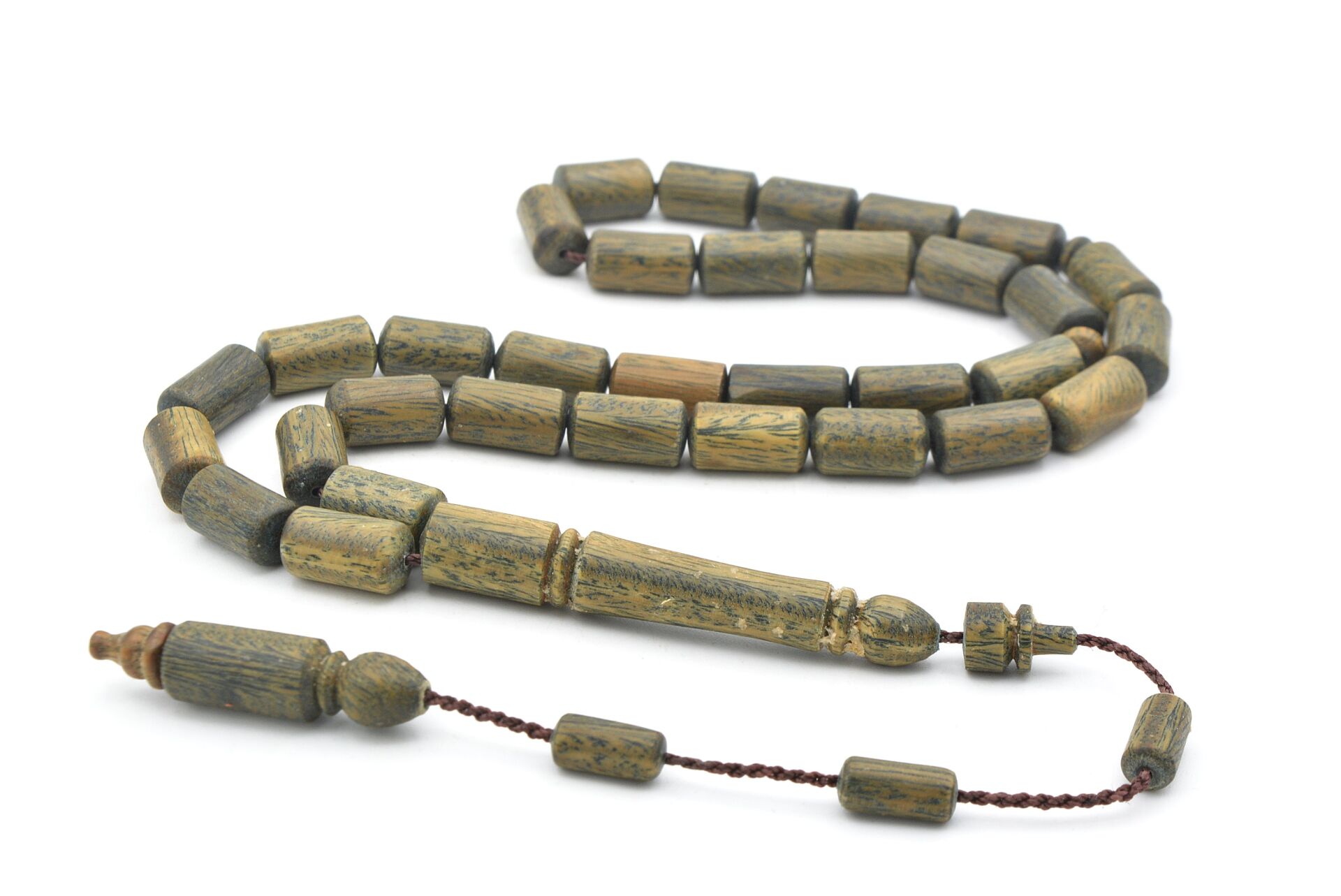 Sistemli Kesme Model İri Boy Yeşil Pelesenk Ağacı Tesbih