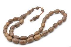 Hakkı Usta İmzalı Tombul Beyzi Kesim İri Boy Aslan Ağacı Tesbih