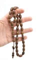 Hakkı Usta İmzalı Tombul Beyzi Kesim İri Boy Aslan Ağacı Tesbih