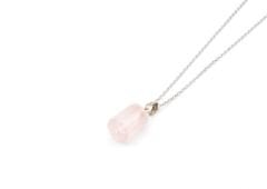 HAKİKİ DOĞAL PEMBE KUVARS KOLYE UCU 1.KALİTE 006