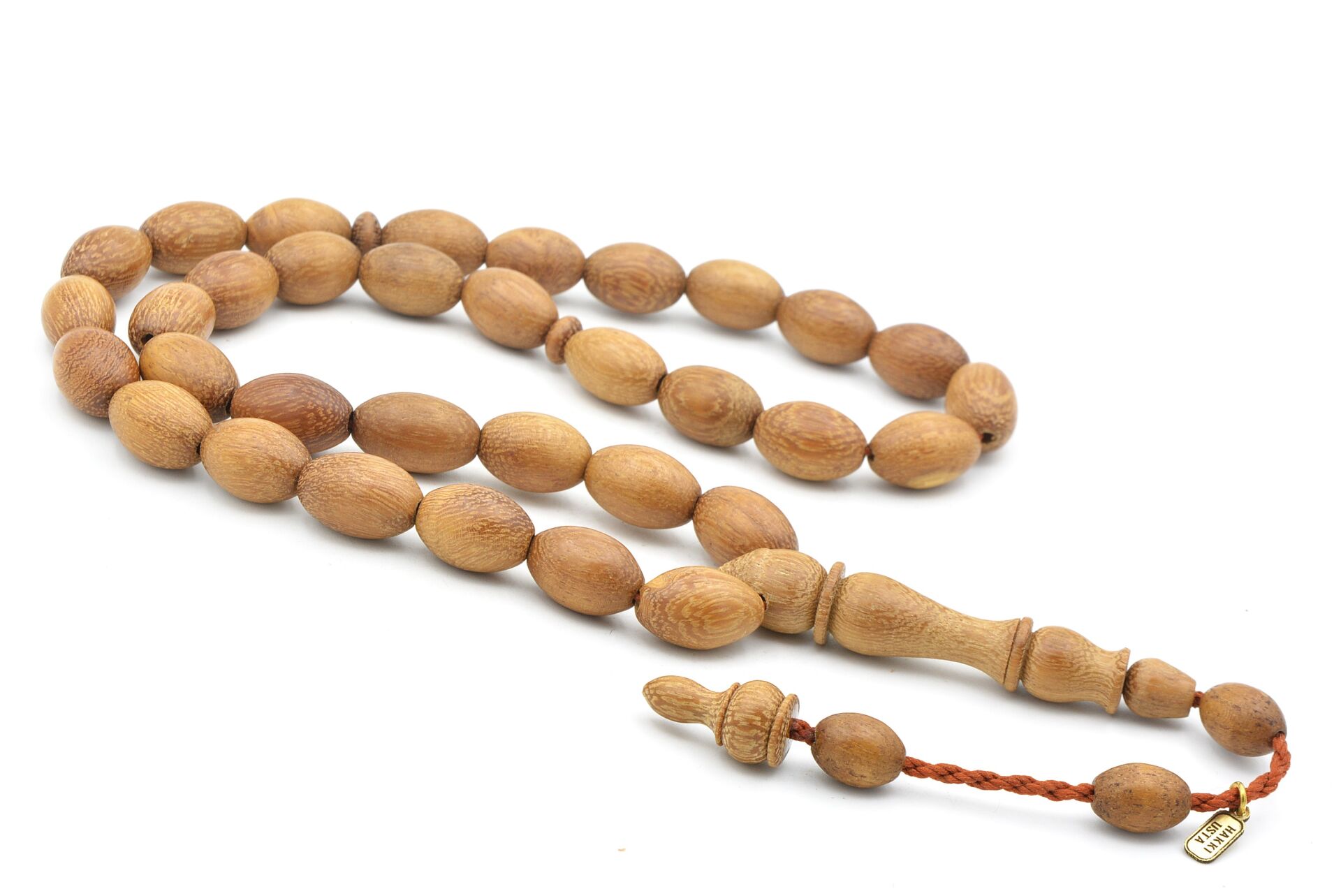 Hakkı Usta İmzalı Tombul Beyzi Kesim İri Boy Demir Ağacı Tesbih