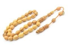 Hakkı Usta İmzalı Günlük Boy Beyzi Kesim Zeytin Ağacı Tesbih