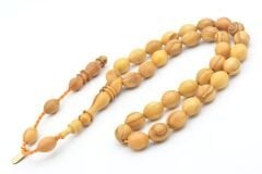 Hakkı Usta İmzalı Günlük Boy Beyzi Kesim Zeytin Ağacı Tesbih