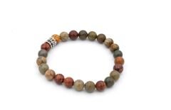 HAKİKİ DOĞAL PİCASSO JASPER TAŞI BİLEKLİK 1.KALİTE DOĞAL TAŞ