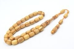 Hakkı Usta İmzalı Günlük Boy Fıçı Kesim Zeytin Ağacı Tesbih