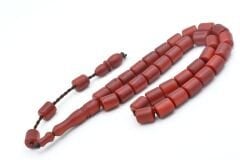 Sistemli Günlük Boy Fıçı Kesim Kırmızı Fiber Tesbih