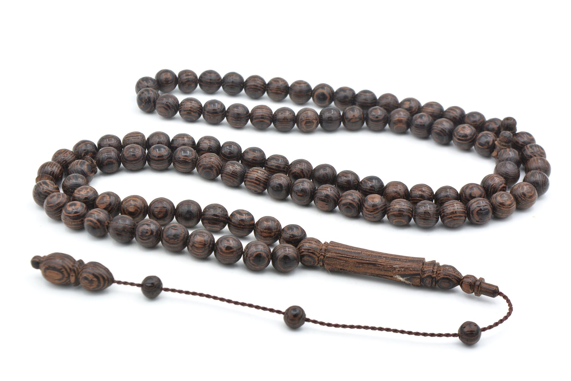 Sistemli Küre Kesim 99 luk Venge Ağacı Tesbih 8 Mm