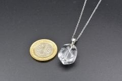 Hakiki Doğal Kristal Kuvars Kolye Ucu 1.kalite 042