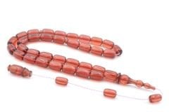 Serkan Başkan Yapımı Günlük Boy Turuncu Sıkma Kehribar Tesbih