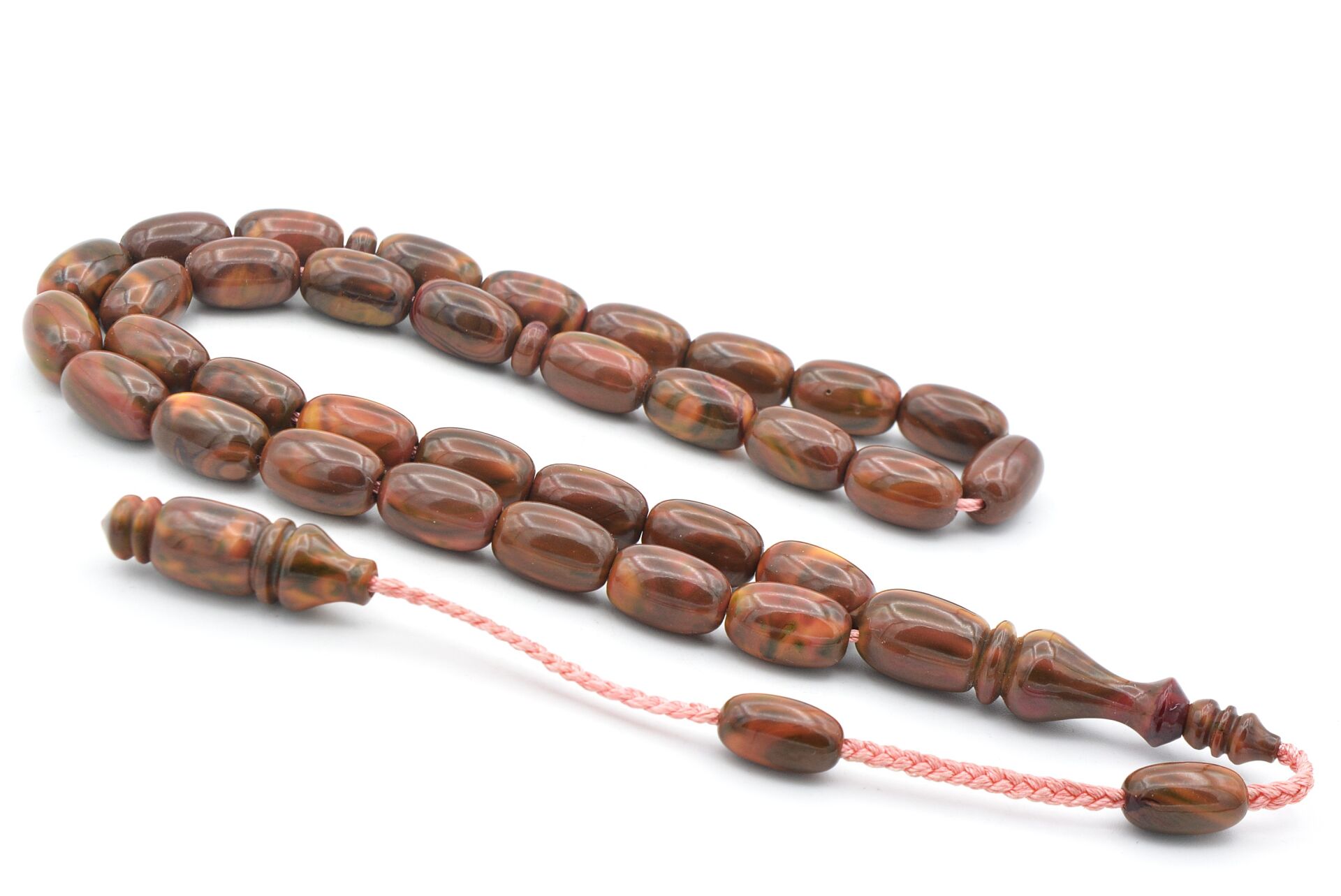 İsa Balkaya Yapımı Kapsül Kesim Renkli Katalin Tesbih