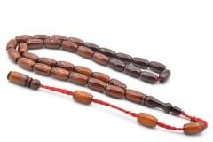 Nael Kaplan İmzalı Kahverengi Renk Süzmesi Sıkma Kehribar Tesbih