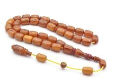 Ebu Sırr İmzalı Kapsül Kesim Damarlı Sarı Katalin Tesbih