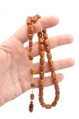 Ebu Sırr İmzalı Kapsül Kesim Damarlı Sarı Katalin Tesbih