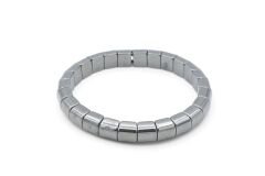 Kare Model Hakiki Doğal Hematit Taşı Bileklik 005