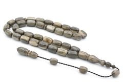 Usta İşi Sistemli Kapsül Kesim Kanayan Bağa Gri Katalin Tesbih