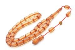 Ebu Sırr İmzalı Kapsül Kesim Şeffaf Katalin Tesbih