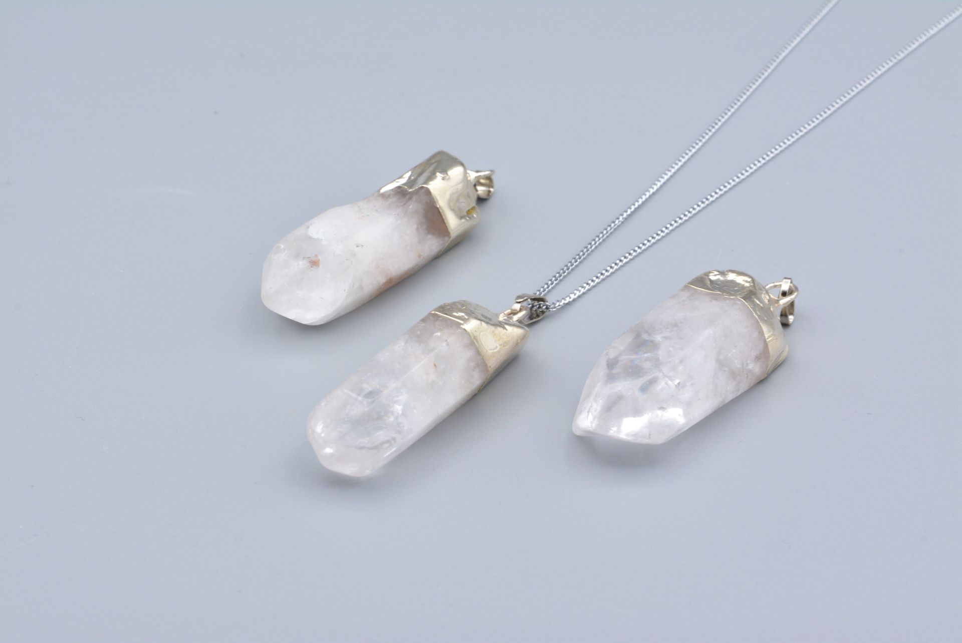 Hakiki Doğal Kristal Kuvars Kolye Ucu 1.Kalite 007