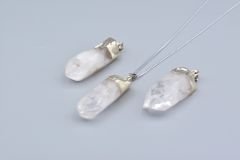 Hakiki Doğal Kristal Kuvars Kolye Ucu 1.Kalite 007