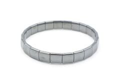 Kare Model Hakiki Doğal Hematit Taşı Bileklik 006