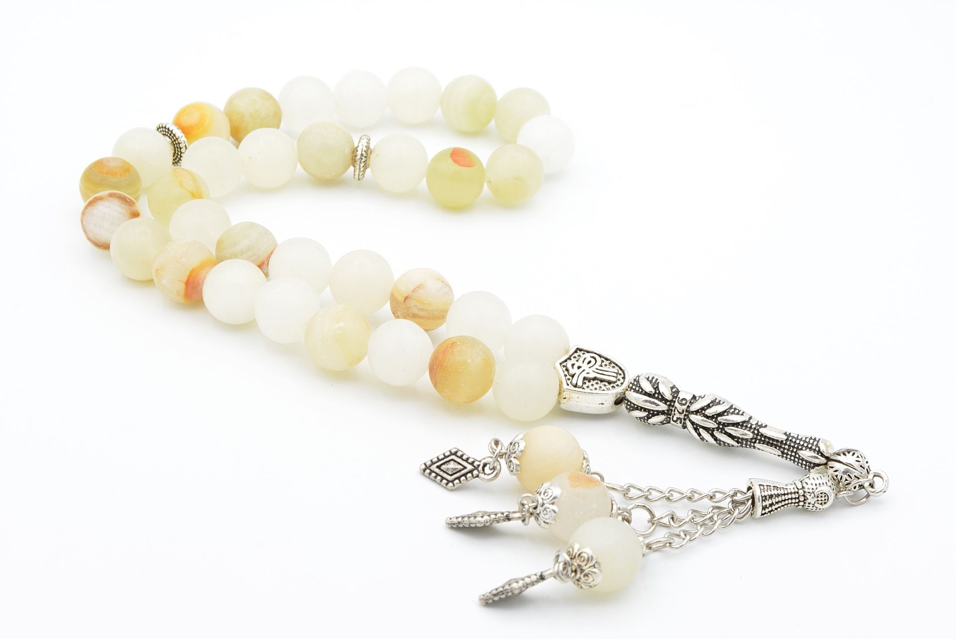 Hakiki İri Boy Doğal Taş Afyon Mermer Tesbih