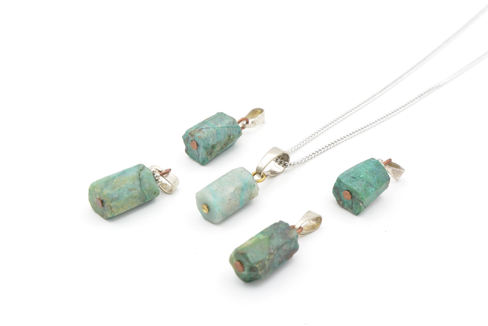 Hakiki Doğal Krizokol Taşı Kolye Ucu